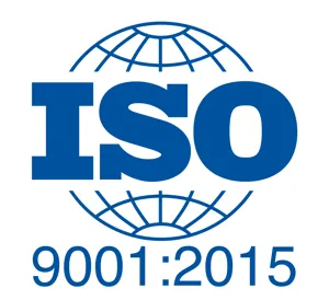 Logo normy ISO 9001:2015 dotyczącej systemu zarządzania jakością